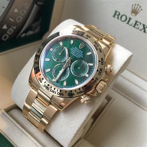 rolex daytona gold green chrono24|solid gold Rolex daytona price.